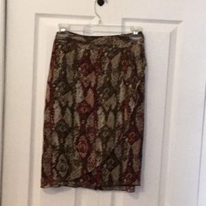 Snake Skin Print Voile Skirt